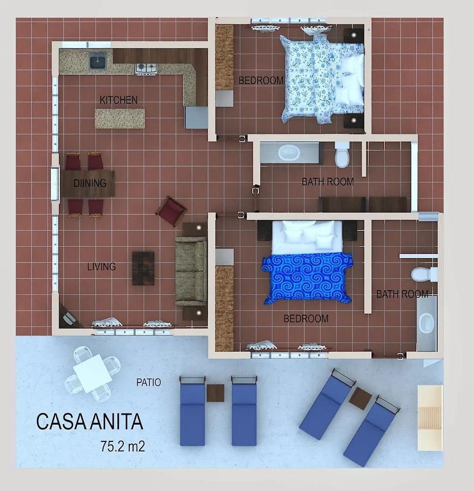 Вилла Casa Anita Пуэрто-Морелос Мексика